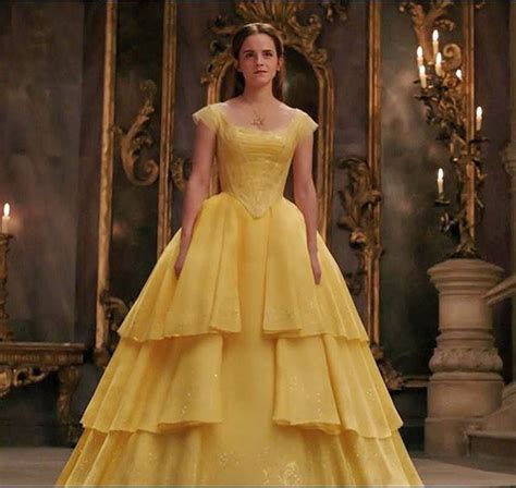 Emma Watson Belle Yellow Dress - Yellow Emma Watson Off The Shoulder Ball Gown Prom Celebrity ...