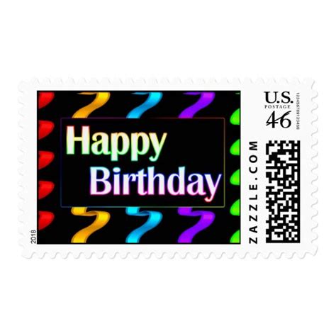 Happy Birthday Custom Postage and Happy Birthday Zazzle Custom Stamps | Zazzle