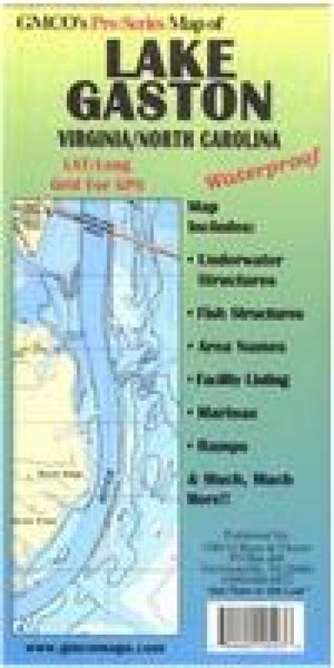 Lake Gaston Chart & Fishing Map by GMCO Maps & Charts