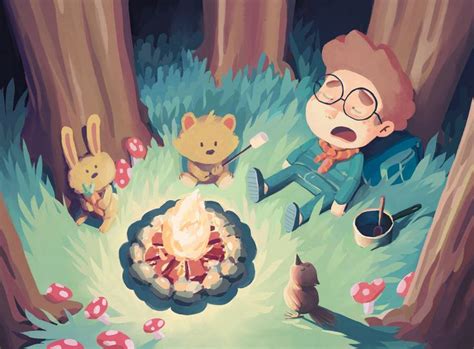 ArtStation - campfire | Campfire drawing, Illustration, Animal art