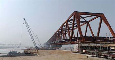 Bangabandhu railway bridge over Jamuna visible now, on track to be ...