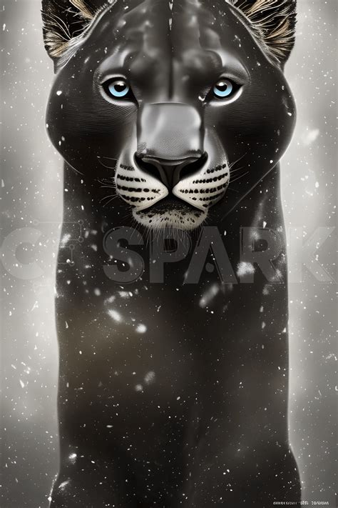 Black Jaguar with Light Yellow Eyes · Creative Fabrica