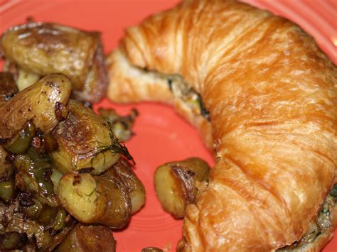 Croissant with Grilled Spinach & Goat Cheese – grilledshane.com