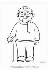 Old Man Coloring sketch template