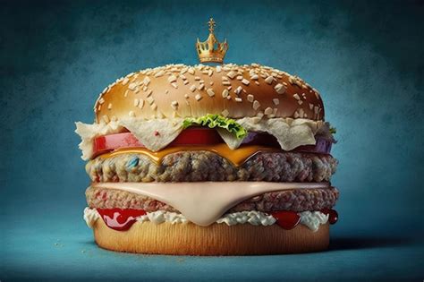 Premium AI Image | Separated Crown Burger