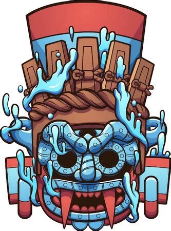 Vector of Mexican prehispanic Tlaloc - ID:141801387 - Royalty Free ...