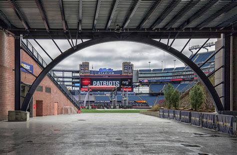 Gillette Stadium And The Four Super Bowl Banners Photograph by Brian ...