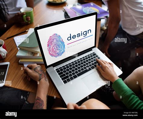 Design Logo Patent Fingerprint Concept Stock Photo - Alamy