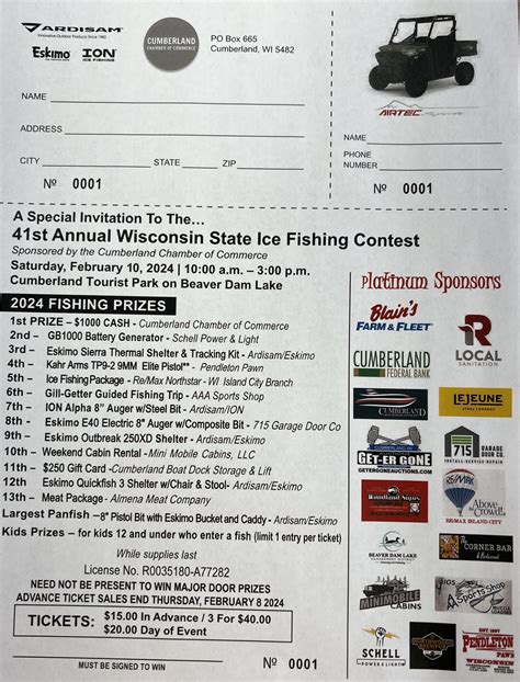 Ice Fishing Contest - Cumberland Chamber of Commerce