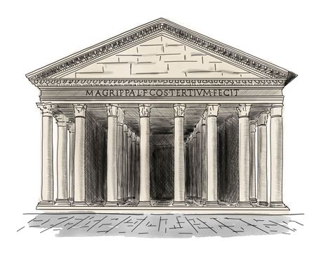 Ancient Egyptian Architecture, Roman Architecture, Ancient Buildings, Pantheon Roma, Temple ...