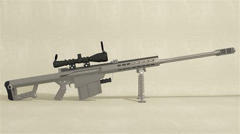 m107 sniper rifle 3d model