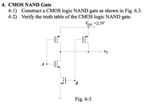 SOLVED: Construct a CMOS logic NAND gate as shown in Fig. 6-3 using NI-Multisim and verify the ...