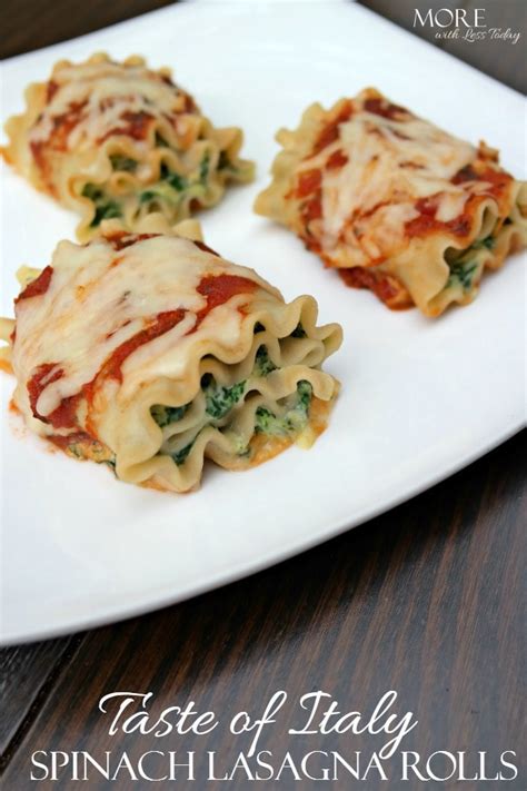 Best Spinach Lasagna Rolls Recipe - Meatless Roll Ups