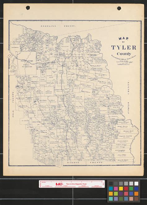 Map of Tyler County. - Side 1 of 2 - The Portal to Texas History