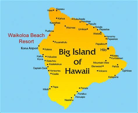 Kona Big Island Tourist Map