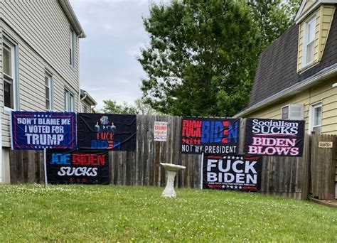 F-bomb, bird flipping anti-Biden flags outside house near N.J. school ...