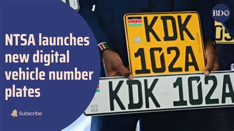 NTSA launches new digital vehicle number plates - YouTube