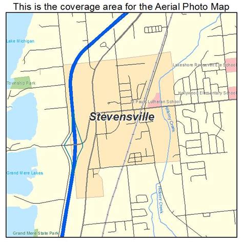 Aerial Photography Map of Stevensville, MI Michigan