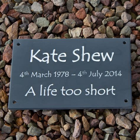 Memorial Plaques - Slate Corian | The Sign Maker Shop