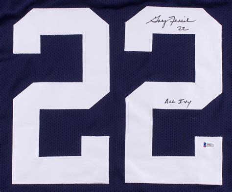 Gary Fencik Signed Yale Bulldogs Jersey Inscribed "ALL IVY" (Beckett ...