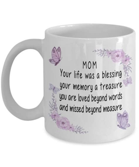 Mom Memorial Gift Mom Your life was a blessing your memory a treasure.. Mother's Memory Keepsake ...