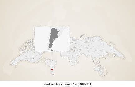 Map Argentina Neighbor Countries Pinned On Stock Vector (Royalty Free) 1283986831 | Shutterstock