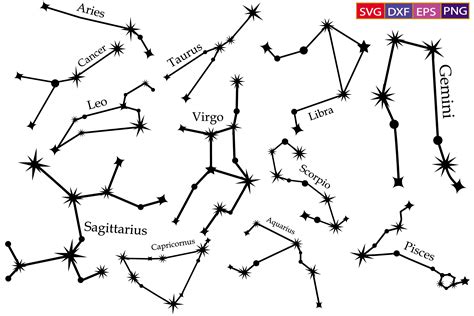 Star Zodiac Svg,Zodiac Constellation Svg Graphic by Dev Teching ...