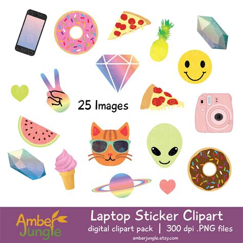 Laptop Stickers Clipart Blogger Girl Tumblr Clip Art Blog