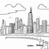 Chicago Skyline Coloring Page 70605 55879 sketch template