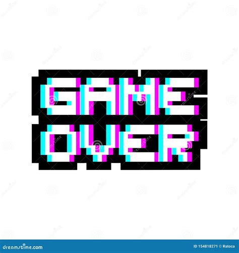 Game over pixel symbol stock vector. Illustration of computer - 154818271