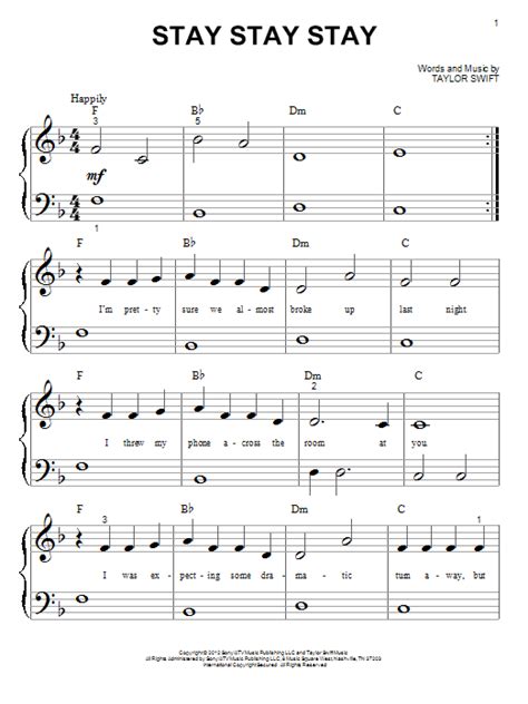 Stay Stay Stay | Sheet Music Direct