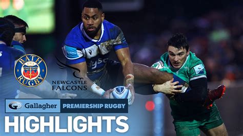 Watch match highlights of Bath Rugby v Newcastle Falcons from Round 14 of the Gallagher ...