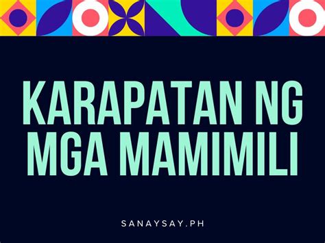 10 Karapatan Ng Mga Mamimili (Halimbawa) | SANAYSAY