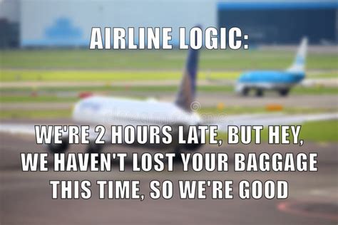 Airline Lost Baggage and Delays Stock Image - Image of meme, humor ...