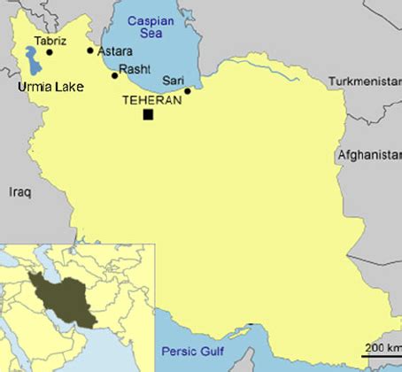 Urmia Lake location in Iran ’ s map | Download Scientific Diagram