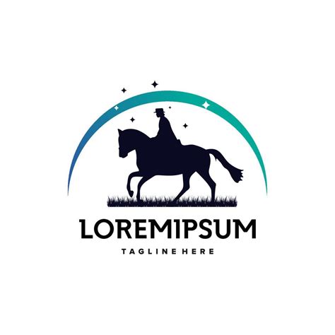 Equestrian Logo Design Template with white background 14797298 Vector ...