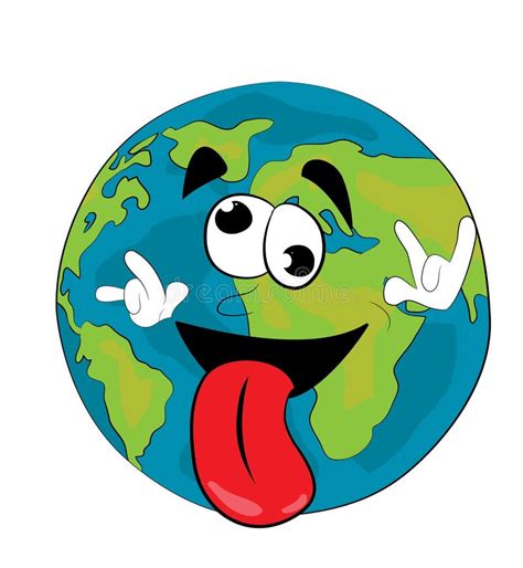 Crazy World Globe Cartoon Stock Illustration - Image: 44049616