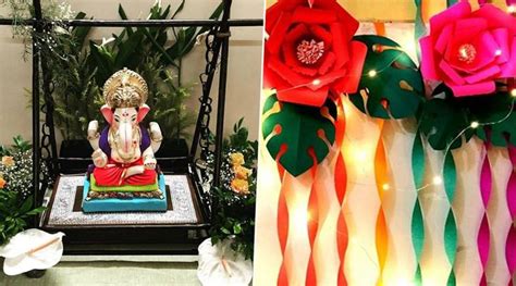 Eco-friendly Makhar Decorations for Ganesh Chaturthi 2020: From Floral Backdrop to Crafty Decor ...