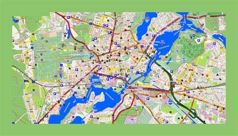 Large detailed map of Potsdam city with other marks | Potsdam | Germany ...