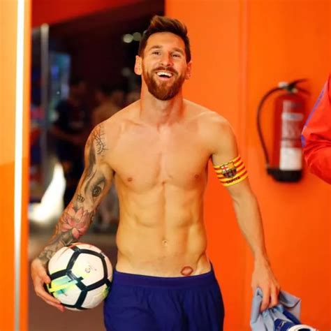 Lionel Messi reveals new intimate tattoo of his wife's lips inked near his abs - Irish Mirror Online