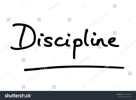 Discipline Handwritten On White Background Stock Illustration ...