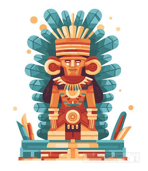 Aztec Mayans Incas Clipart-figure of a god in the mayan civilization ...