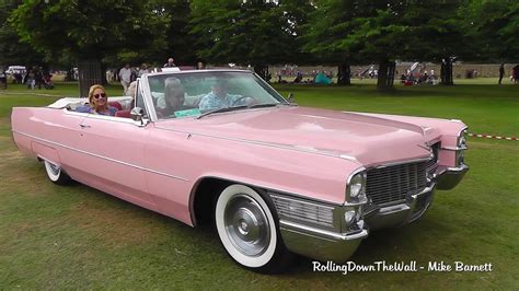 Pink Cadillac Convertible attracts attention at Classic Car Show - YouTube