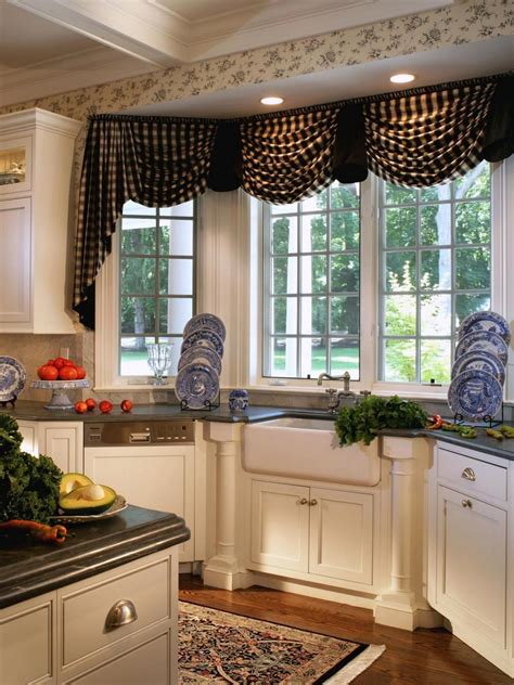 Kitchen Bay Window Curtains | Best mattress & Kitchen Ideas | Shaker style kitchen cabinets ...