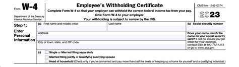 W 4 Tax Forms Printable