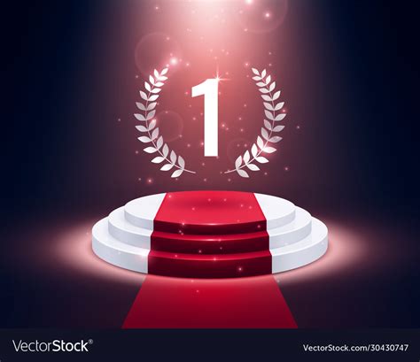 Award pedestal realistic presentation podium 3d Vector Image