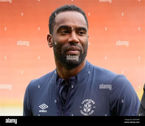 Cameron Jerome #35 of Luton Town inspects the pitch before the Sky Bet Championship match ...