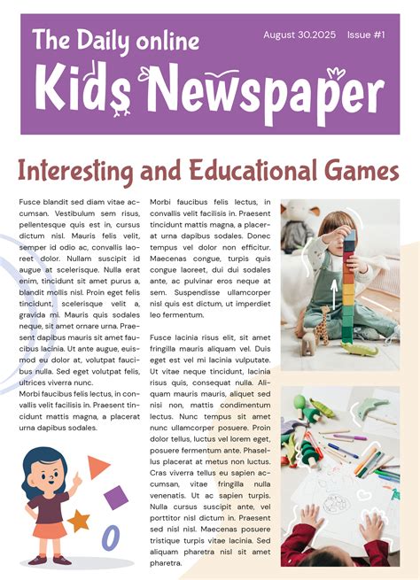 Newspaper Article For Kids