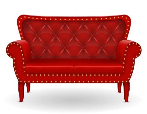 red sofa furniture vector illustration 488272 Vector Art at Vecteezy