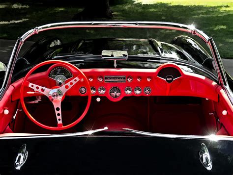 56 Corvette Convertible Digital Art by Douglas Pittman - Pixels